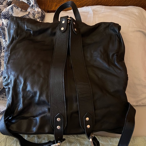 Free People Vegan Black leather NWOT Backpack/Bag - Picture 3 of 6
